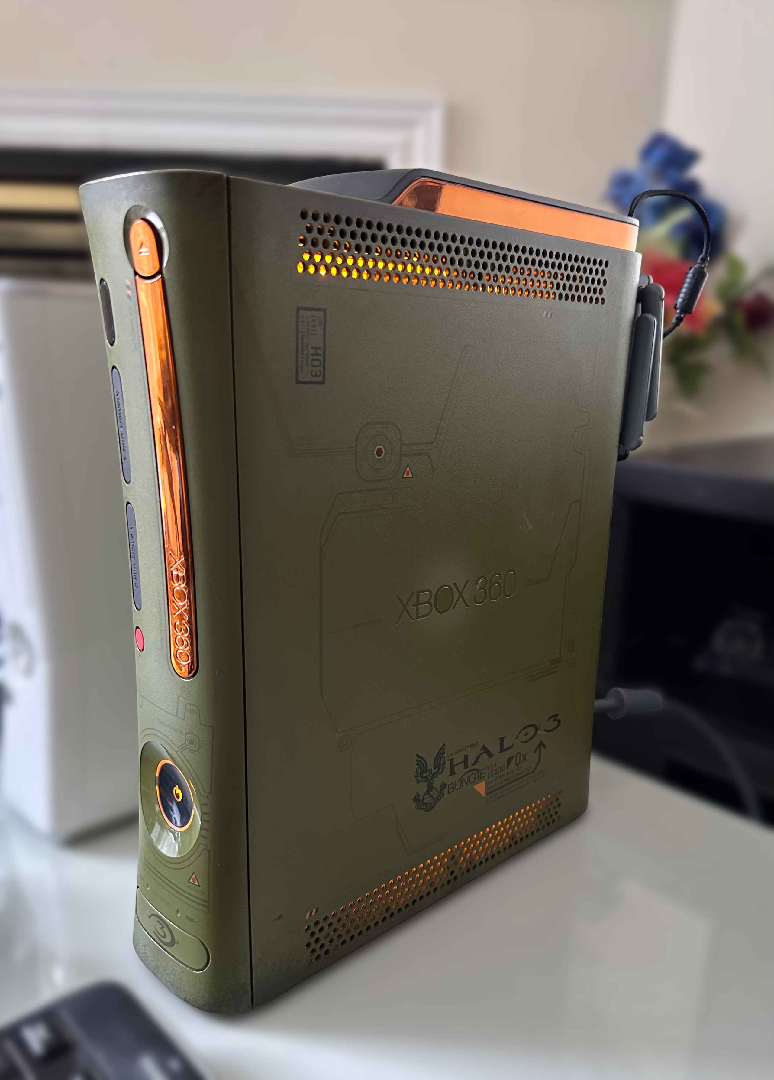 Halo 3 Xbox 360 JTAG with Orange LEDs